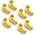 8x adaptateur satellite coud  90 pour cble coaxial adaptateur f femelle cble satellite coupleur f ...