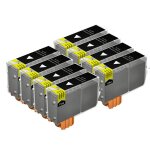 8x cartouches d'encre compatibles - haute capacité - black pour canon / smartbase / pixma / multipass ... 8x cartouches d'encre compatibles - haute capacité - black pour canon / smartbase / pixma / multipass ...