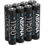 8x pile rechargeable aaa 1150 nimh - piles aaa rechargeables 1, 2v & min. 1050 mah - piles rechargeables ...