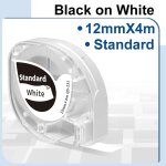 91200 91201 compatible pour dymo letra tag ruban plastique 12mm noir sur blanc lt 91331 91201 12267 pour ...
