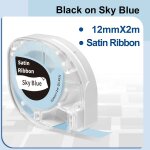 91201 12267 compatible pour cartouche dymo letratag 12mm ruban d'tiquettes en plastique blanc pour dymo ...