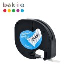 91201 91200 12mm * 4m compatible dymo letratag ruban plastique papier etiquette 12267 91202 pour letratag ...