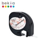 91201 91200 12mm * 4m compatible dymo letratag ruban plastique papier etiquette 12267 91202 pour letratag ...