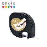 91201 91200 12mm * 4m compatible dymo letratag ruban plastique papier etiquette 12267 91202 pour letratag ...