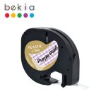 91201 91200 12mm * 4m compatible dymo letratag ruban plastique papier etiquette 12267 91202 pour letratag ...