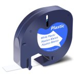 91331 16952 compatible pour dymo letratag 12mm etiquette plastique papier ruban tissu blanc pour letratag ...
