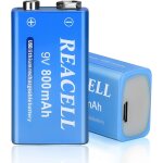 9v rechargeables par usb, 800mah piles 9v lithium rechargeable batteries 9 volt longue dur pour dtecteur ...