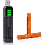 Aaaa lot de 2 piles rechargeables ni - mh aaaa 500 mah avec chargeur usb pour surface pen / tactile pen ...