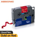 Absonic 12mm satin ruban ruban pour brother re34 rn34 r234 rw34 r231 cassette etiquette compatible pour ...