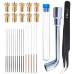 Accessoires d'imprimante 3d e3d - v6 buse 0. 4mm kit de nettoyage buse d'imprimante 3d clé a aiguille ... Accessoires d'imprimante 3d e3d - v6 buse 0. 4mm kit de nettoyage buse d'imprimante 3d clé a aiguille ...
