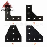 Accessoires d'imprimante 3d profil en aluminium 2020 plaque de connexion en forme de l support d'angle ...