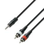 Adam hall - k3ywcc0600 - c�ble audio mini - jack 3, 5 mm st�r�o vers 2 x rca m�le - 6. 00 m