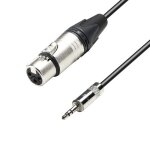 Adam hall - k5myf0300 - c�ble micro xlr femelle neutrik vers jack 3, 5 mm st�r�o - 3. 00 m