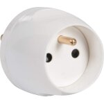 Adapt. 2p + t pour 1 fiche sur prise 20a, adaptateur broche 16a vers 20a, avec eclips de protection pour ...
