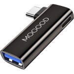 Adaptateur 2 en 1 usb c otg, type c vers usb 3. 0 avec ports de charge pd 100w, 90 adaptateur de port ...