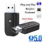 Adaptateur 3 en 1 edr dongle usb bluetooth 5. 0, transmetteur rcepteur 3. 5mm aux pour tlvision, pc, ...