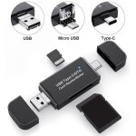 Adaptateur 3 en 1 micro usb vers sd pour les touristes, lecteur de carte sd, usb c 3. 0, seismic 02 / ...