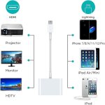 Adaptateur d'affichage hdmi 1080p pour iphone et ipad : plug & play, compatibilit tendue, design portable ...