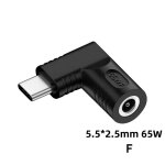 Adaptateur d'alimentation 65w dc vers usb c pd, convertisseur 5. 5x2. 5 7. 4x5. 0 4. 5x3. 0mm, chargeur ...