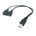 Adaptateur d'alimentation hub de donn�es usb 2. 0 a 1 m�le vers 2 femelle, s�parateur en y, c�ble d'alimentati ...
