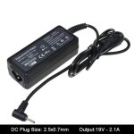 Adaptateur d'alimentation pour ordinateur portable, 19v, 2, 1 a, 2. 5x0. 7mm, pour asus eee pc coquillage ...