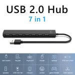 Adaptateur d'amarrage hub usb 2. 0 / 3. 0, s�parateur multi usb portable, 5gbps, haute vitesse, 7 ports, ...
