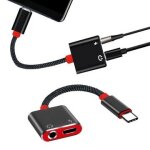 Adaptateur audio 2 en 1 usb - c vers mini jack pour mate 30 pro, jl1667