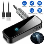Adaptateur audio 2 en 1 pour voiture, transmetteur - r�cepteur sans fil, bluetooth 5. 0, usb, 3. 5mm, ...