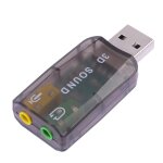 Adaptateur audio 3d pour ordinateur de bureau, carte son usb 2. 0, 5. 1 canaux, ordinateur portable, ...