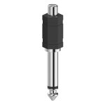 Adaptateur audio, fiche rca femelle - jack mono m�le 6, 3 mm