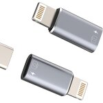 Adaptateur audio otg connecteur usb c femelle vers lightning m�le(lot de 2)pour iphone14 13 12 jack certifi� ...