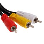 Adaptateur audio - vid�o av, 1 pi�ce, 3 rca m�le vers 6 rca femelle, s�parateur de prise, c�ble b85b