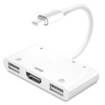 Adaptateur av numérique light - ning vers hdmi, convertisseur vidéo et audio 1080p, port de charge, iphone ... Adaptateur av numérique light - ning vers hdmi, convertisseur vidéo et audio 1080p, port de charge, iphone ...