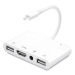 Adaptateur av numérique light - ning vers hdmi, convertisseur vidéo et audio 1080p, port de charge, iphone ... Adaptateur av numérique light - ning vers hdmi, convertisseur vidéo et audio 1080p, port de charge, iphone ...