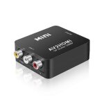 Adaptateur av / rca cvbs vers hdmi, convertisseur vido 1080p, mini adaptateur av vers hdmi pour projecteur ...