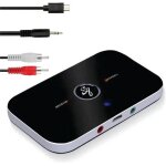 Adaptateur bluetooth audio - ozvavzk - 5. 0 - emetteur / rcepteur 2 en 1 - cble rca 3, 5mm - 10 heures ...