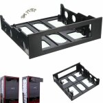Adaptateur de botier d'ordinateur noir, baie de lecteur 3. 5  a 5. 25 , support d'invite de montage. ...