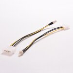 Adaptateur de câble de 20cm, 2 pièces, 4 broches ide à 3 broches, connecteur d'alimentation pour cpu ... Adaptateur de câble de 20cm, 2 pièces, 4 broches ide à 3 broches, connecteur d'alimentation pour cpu ...