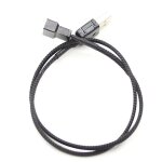 Adaptateur de cble d'alimentation de ventilateur d'ordinateur 5v 50cm, cble adaptateur noir de 3 ou ...