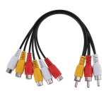 Adaptateur de câble audio et vidéo, 25cm, 3 rca mâle à 6 rca femelle, câble de séparation, rallonge de ... Adaptateur de câble audio et vidéo, 25cm, 3 rca mâle à 6 rca femelle, câble de séparation, rallonge de ...