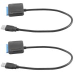 Adaptateur de c�ble convertisseur pour disque dur ssd, 2x sata vers usb 3. 0 2. 5 / 3. 5 hdd