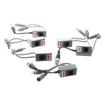 Adaptateur de cble metteur - rcepteur bnc coaxial cat5, 6 pices, 3 paires, pour vido et audio, balun ...
