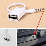 Adaptateur de câble pour lecteur mp3 de voiture, 3. 5 mm, prise jack audio aux mâle vers usb 2. 0 femelle, ... Adaptateur de câble pour lecteur mp3 de voiture, 3. 5 mm, prise jack audio aux mâle vers usb 2. 0 femelle, ...