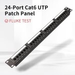 Adaptateur de cble rseau rj45, grille 19 en 1u, 24 ports cat6, panneau de raccordement blind, prise ...