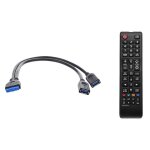 Adaptateur de c�ble de t�te 2 ports usb 3. 0 femelle � 20 broches et t�l�commande 433mhz 1ch bn59 - 01247a ...