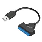 Adaptateur de c�ble usb 2. 0 � sata 22 broches standard, noyau de fil de cuivre et convertisseur abs ...