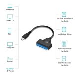 Adaptateur de c�ble usb de type c � sata 3. 0, 7 + 15 broches, convertisseur d'ordinateur, connecteurs ...