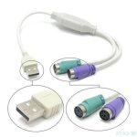 Adaptateur de câble usb mâle vers ps2 femelle, convertisseur pour clavier et souris, 1 pièce Adaptateur de câble usb mâle vers ps2 femelle, convertisseur pour clavier et souris, 1 pièce