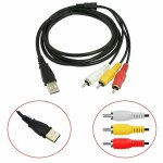 Adaptateur de caméscope audio - vidéo aux 3 rca mâle vers usb femelle, câble convertisseur av Adaptateur de caméscope audio - vidéo aux 3 rca mâle vers usb femelle, câble convertisseur av