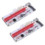 Adaptateur de carte d'extension de gpu, 2x usb 3. 0 pcie pci e express 1x  16x